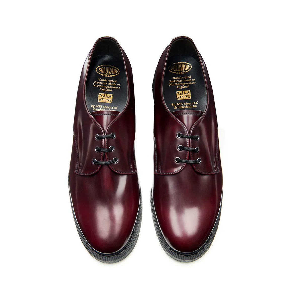 Cherry Red Rub-Off Vegan Gibson Shoe - Image 4
